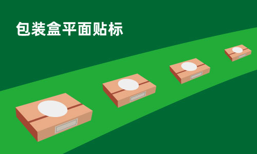 包装盒平面贴标