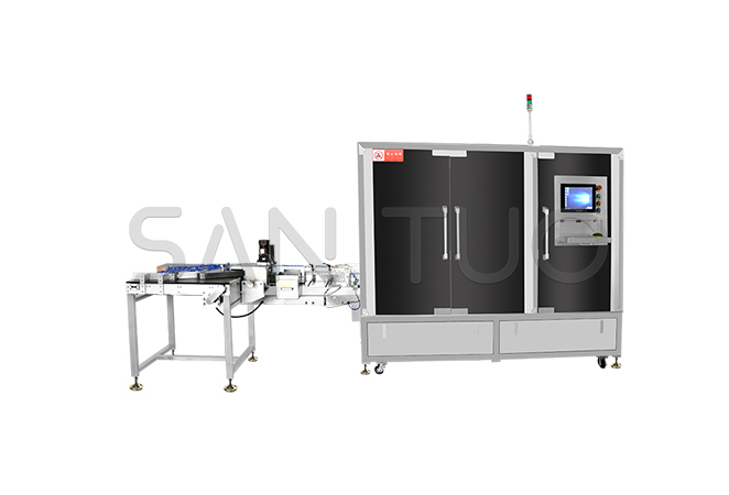 Vertical high speed linear roller chain labeling machine